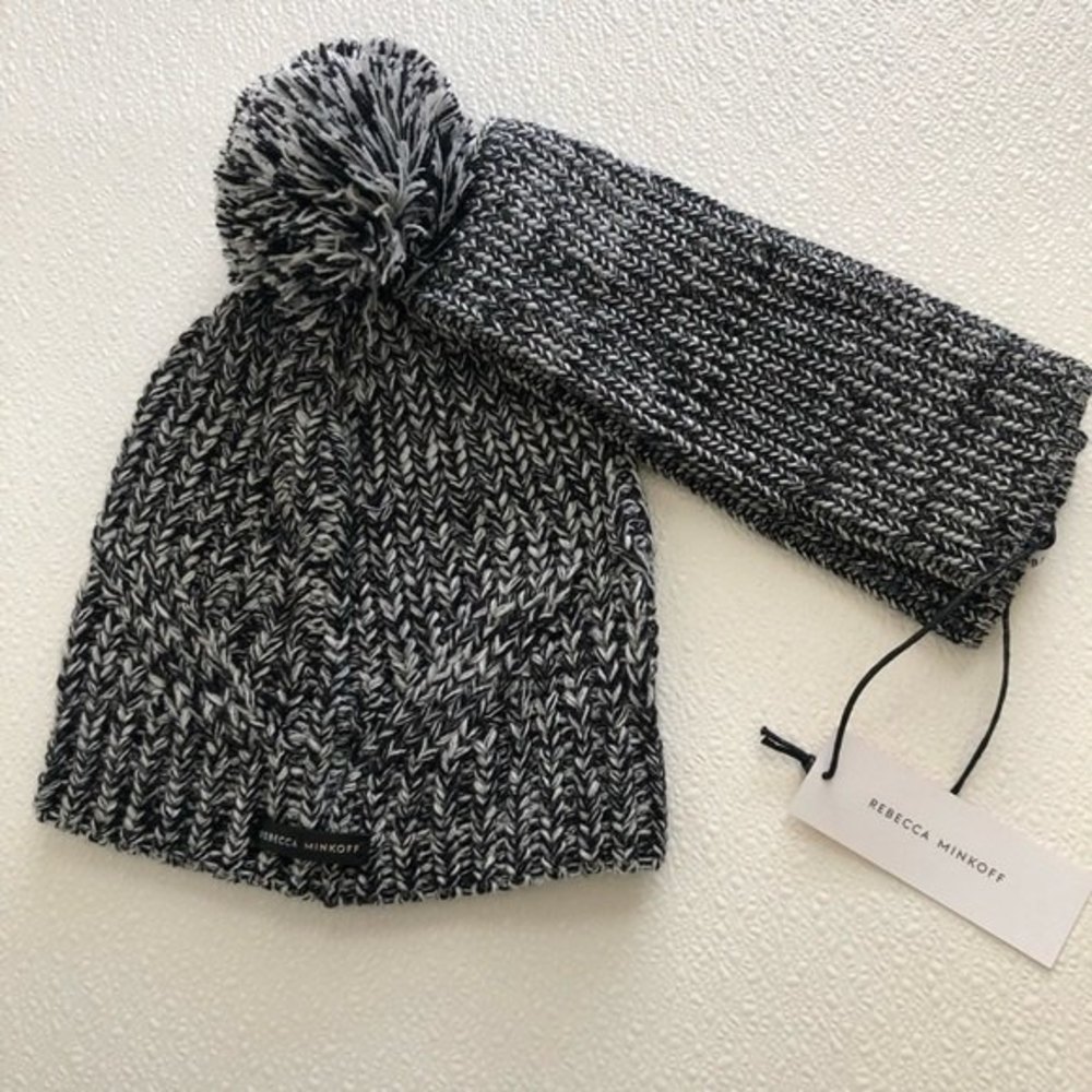 Rebecca Minkoff Beanie and Marled Hand Warmers NWT